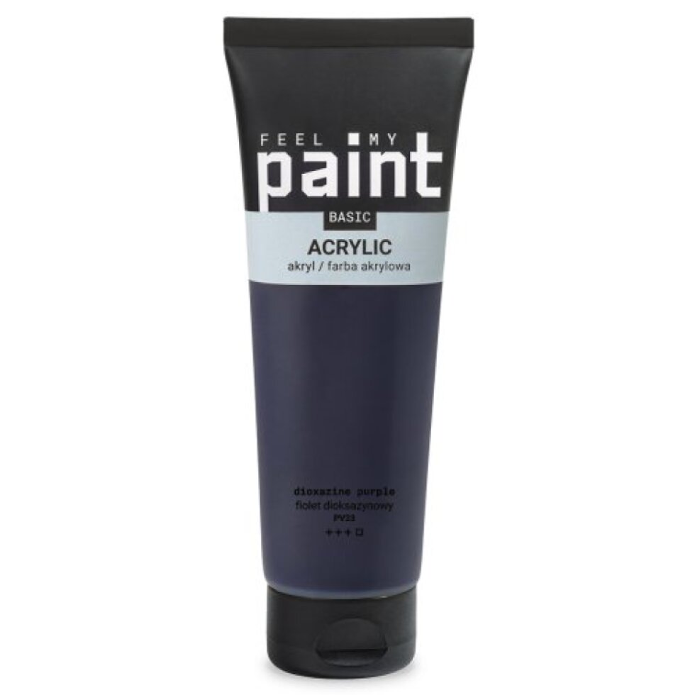 Akrylová barva FeelMyPaint 120 ml DIOXAZINE PURPUROVÁ - certifikace o bezpečnosti dětských hraček