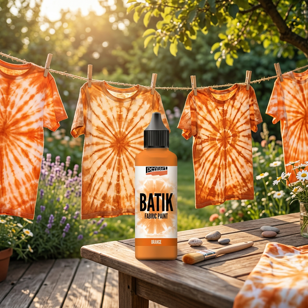 Batikovací barva za studena PENTART 80 ml ORANŽOVÁ