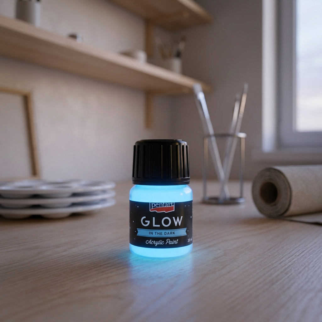 Akrylová barva svítící ve tmě PENTART 30 ml MODRÁ