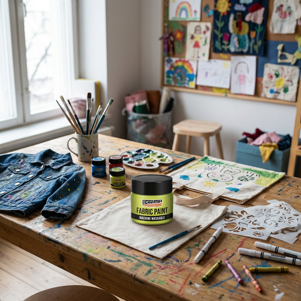 Barva na textil PENTART 30 ml SVÍTÍCÍ VE TMĚ ŽLUTÁ
