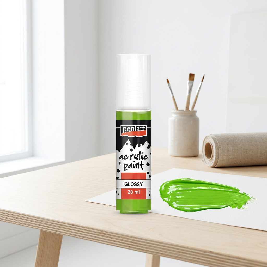 Akrylová barva lesklá PENTART 20 ml ZELENÁ JABLKO