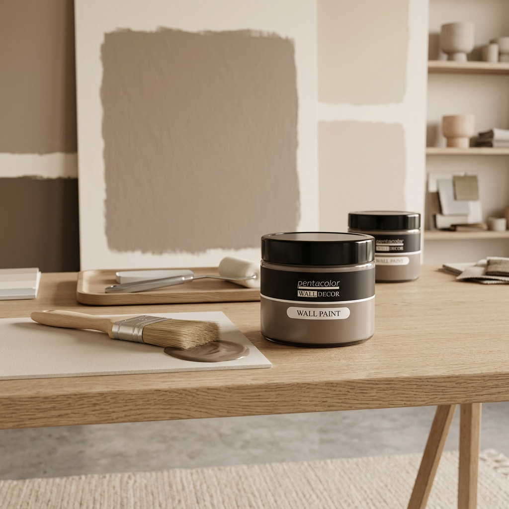 Barva na zeď WALL DECOR 150 ml TMAVÁ BÉŽOVÁ
