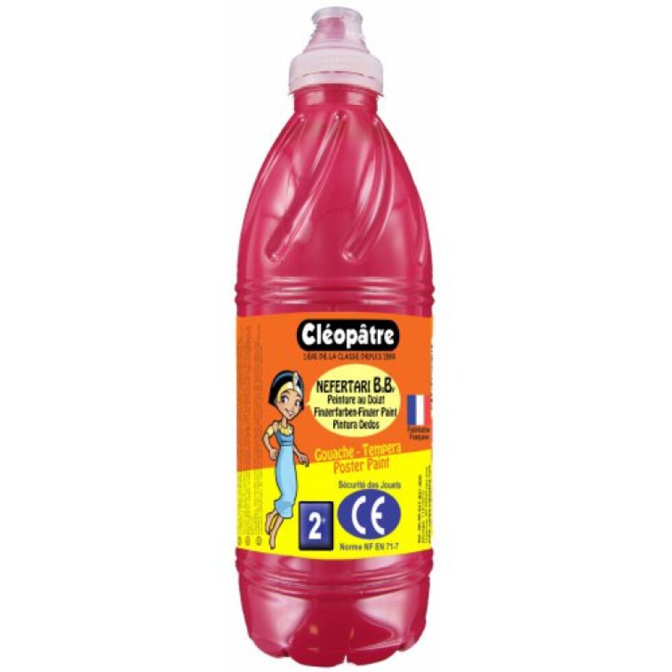 Prstová barva - tempera NEFERTARI BABY 1 Kg ZÁKLADNÍ ČERVENÁ