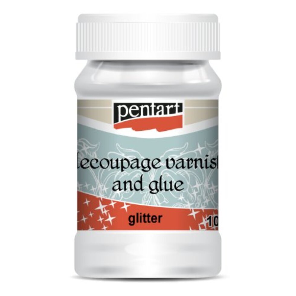 Lepidlový lak na decoupage Glitter PENTART 100 ml
