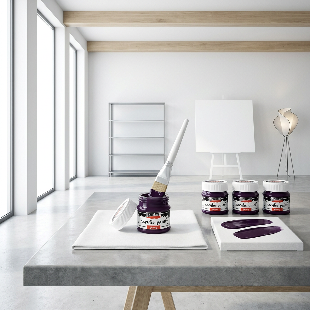 Akrylová barva lesklá PENTART 50 ml TMAVÁ PURPUROVÁ