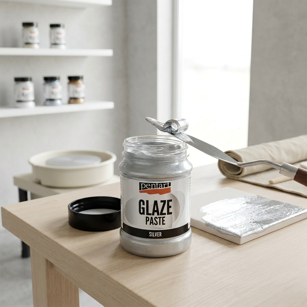 Glazovací pasta PENTART 100 ml STŘÍBRNÁ