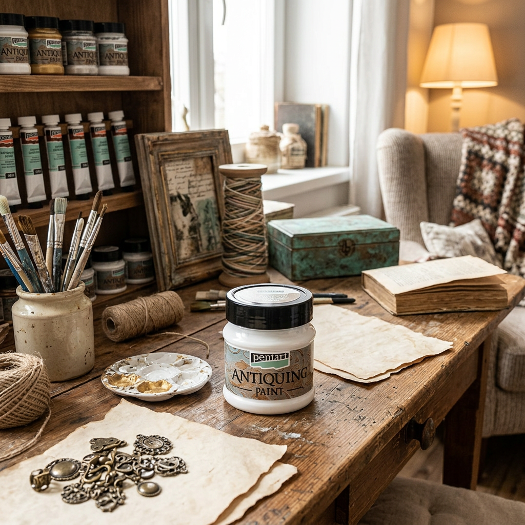Antikovací barva PENTART 50 ml BÍLÁ
