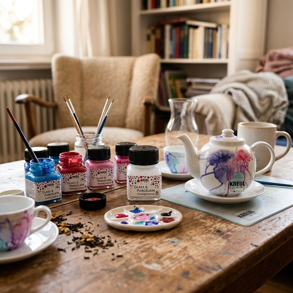 Médium na ředění barev na sklo a porcelán KREUL 20 ml