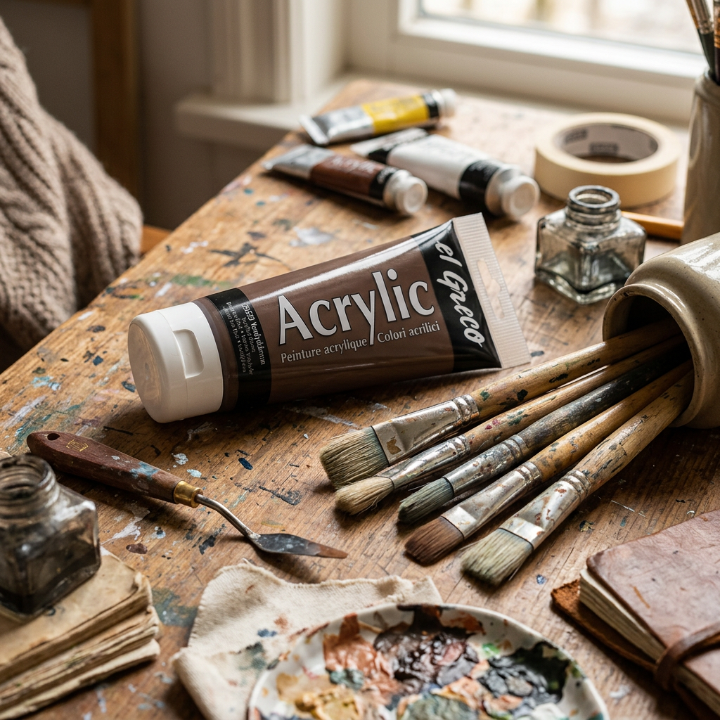 Akrylová barva EL GRECO 150 ml VANDYKE HNĚDÁ