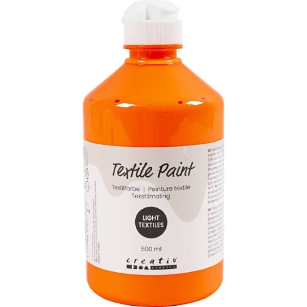 Barva na textil CREATIV 500 ml NEONOVÁ ORANŽOVÁ