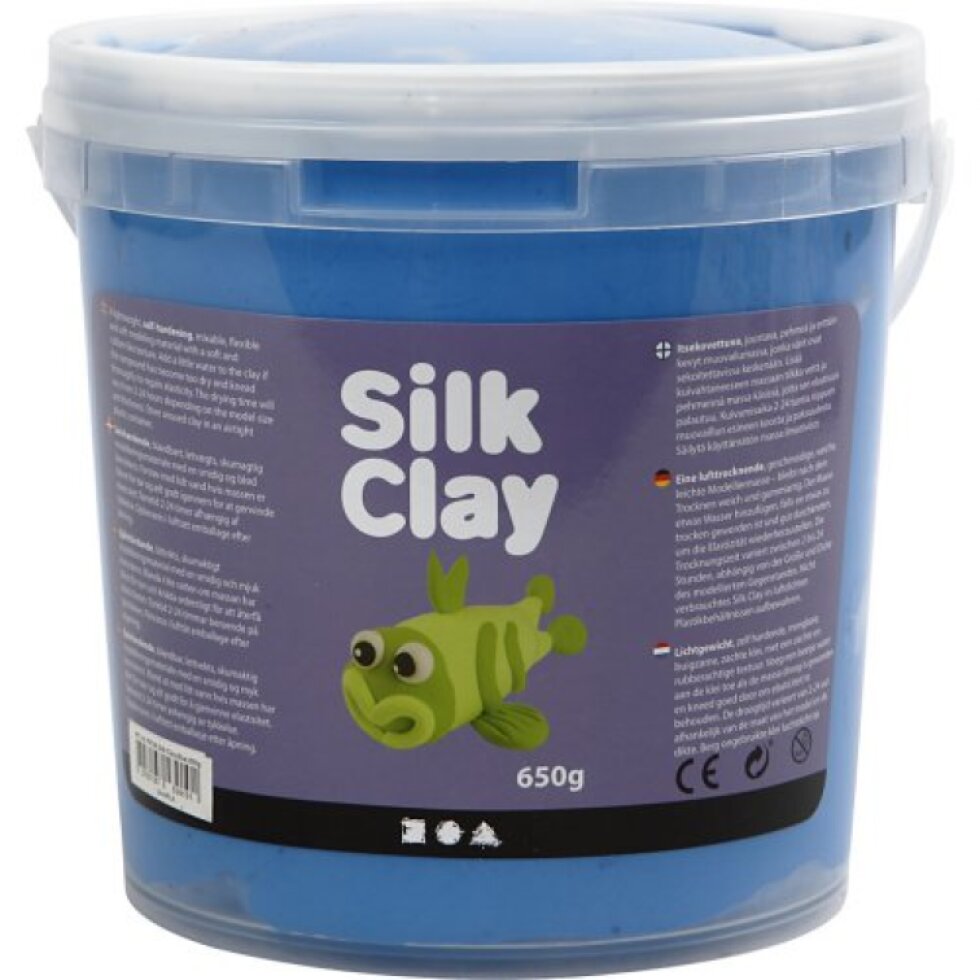 Samotvrdnoucí modelovací lehká hmota Silk Clay MODRÁ 650 g