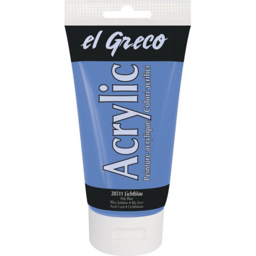 Akrylová barva EL GRECO 150 ml SVĚTLÁ MODRÁ