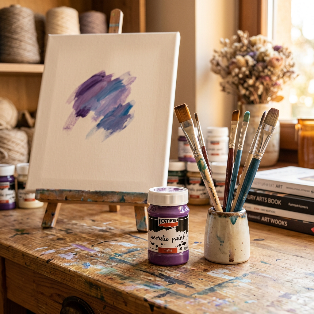 Akrylová barva matná PENTART 100 ml PURPUROVÁ
