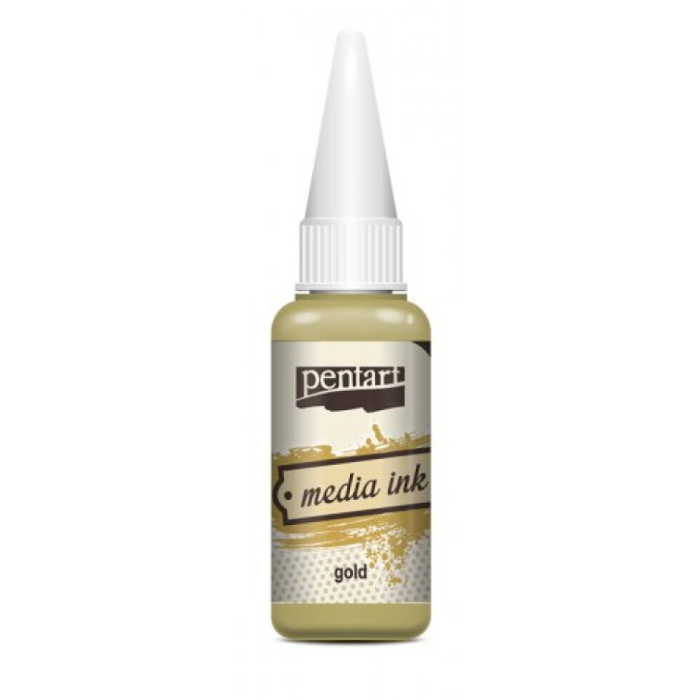 Alkoholový inkoust MEDIA INK PENTART 20 ml ZLATÁ