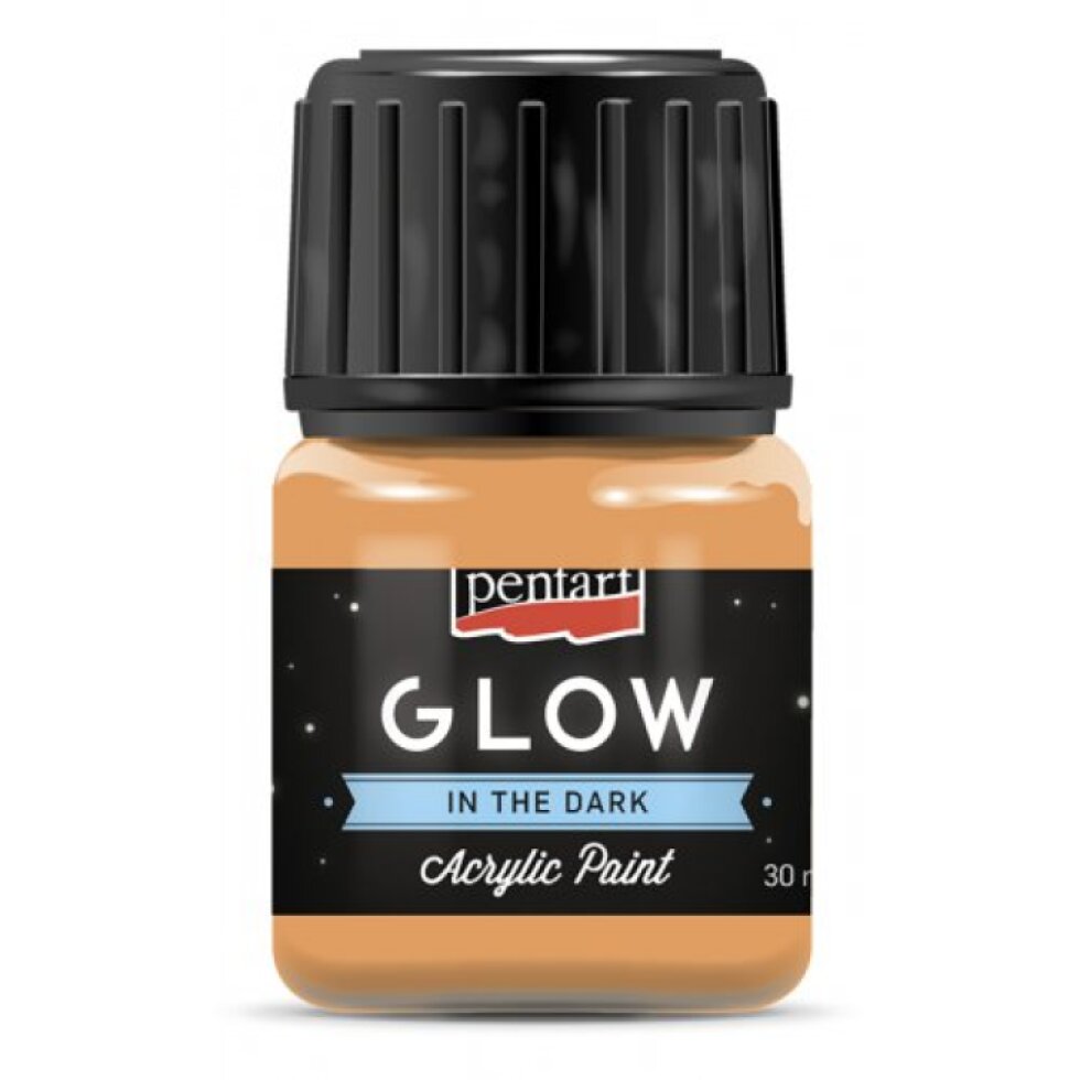 Akrylová barva svítící ve tmě PENTART 30 ml ORANŽOVÁ