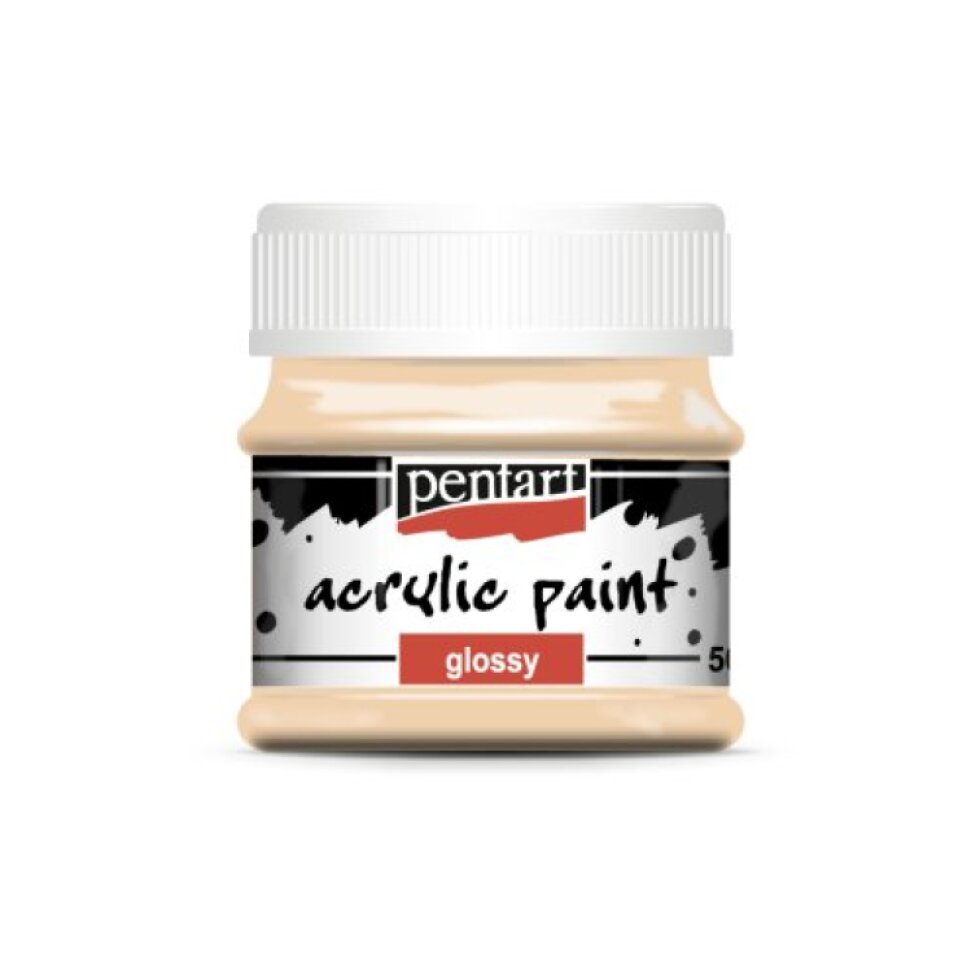 Akrylová barva lesklá PENTART 50 ml SVĚTLÁ ORANŽOVÁ