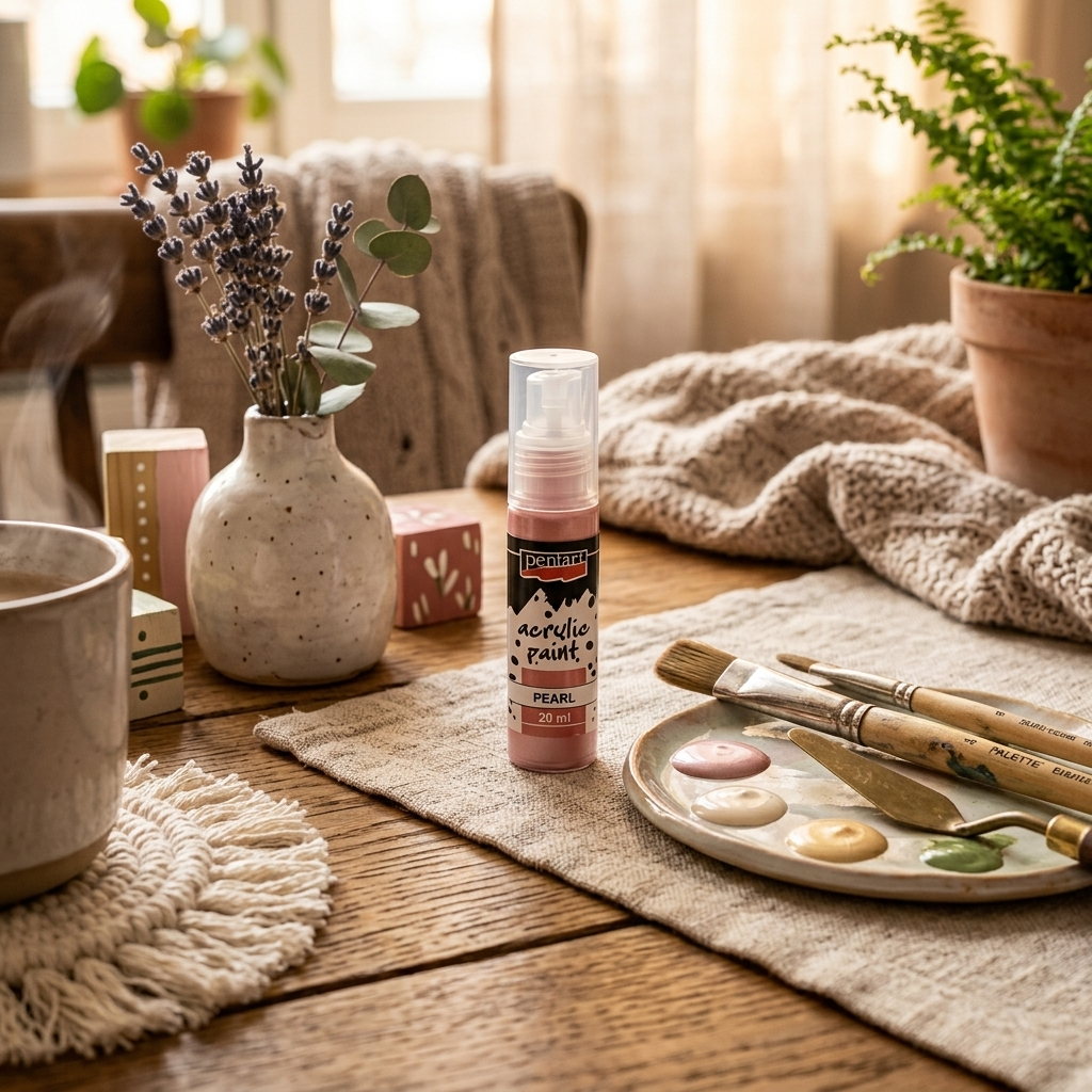 Akrylová barva perleťová PENTART 20 ml RŮŽOVÁ