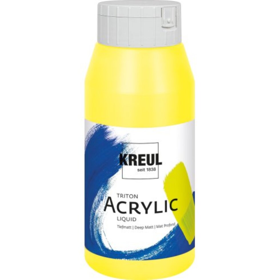 Akrylová barva TRITON KREUL SOLO GOYA 750 ml CITRÓNOVÁ