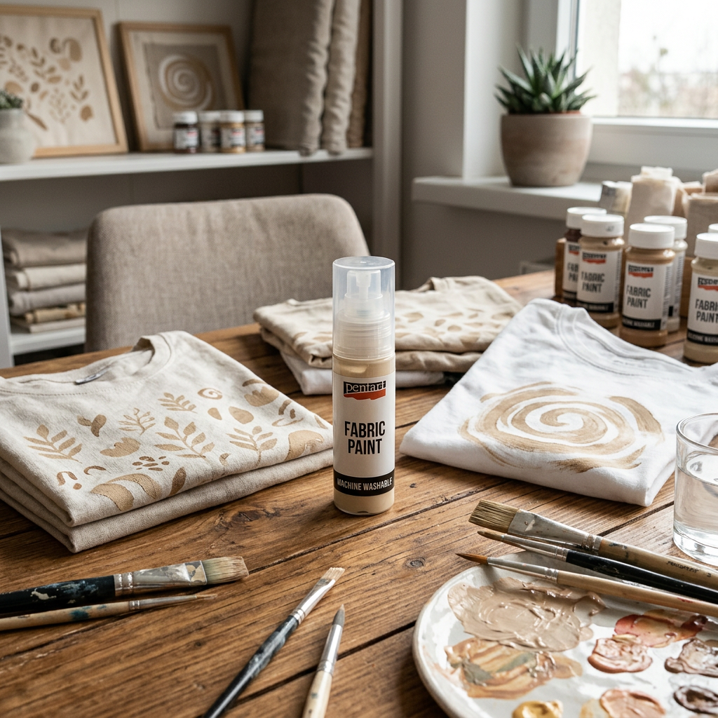 Barva na světlý a tmavý textil PENTART 20 ml BÉŽOVÁ