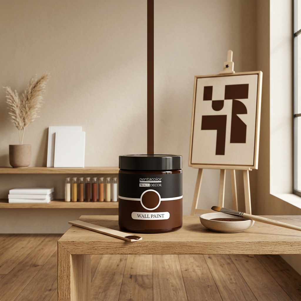 Barva na zeď WALL DECOR 500 ml REZAVÁ HNĚDÁ