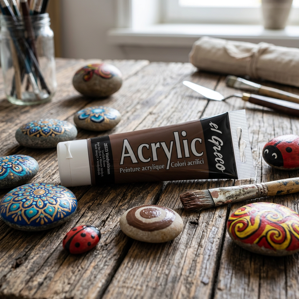 Akrylová barva EL GRECO 75 ml VANDYKE HNĚDÁ
