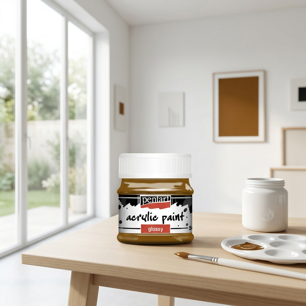 Akrylová barva lesklá PENTART 50 ml SVĚTLÁ HNĚDÁ