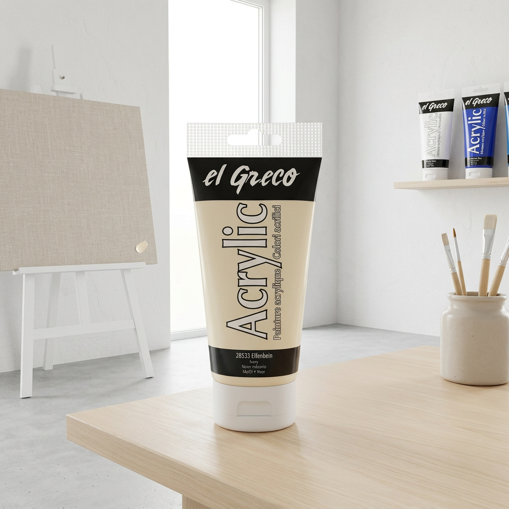 Akrylová barva EL GRECO 150 ml SLONOVINOVÁ