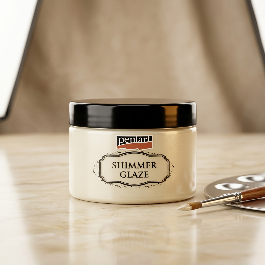 Třpytivá glazura PENTART 150 ml PERLEŤOVÁ BÍLÁ