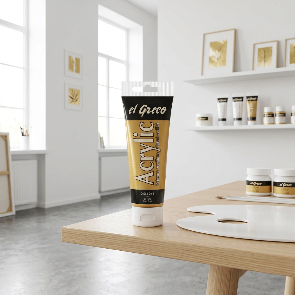 Akrylová barva EL GRECO 75 ml ZLATÁ