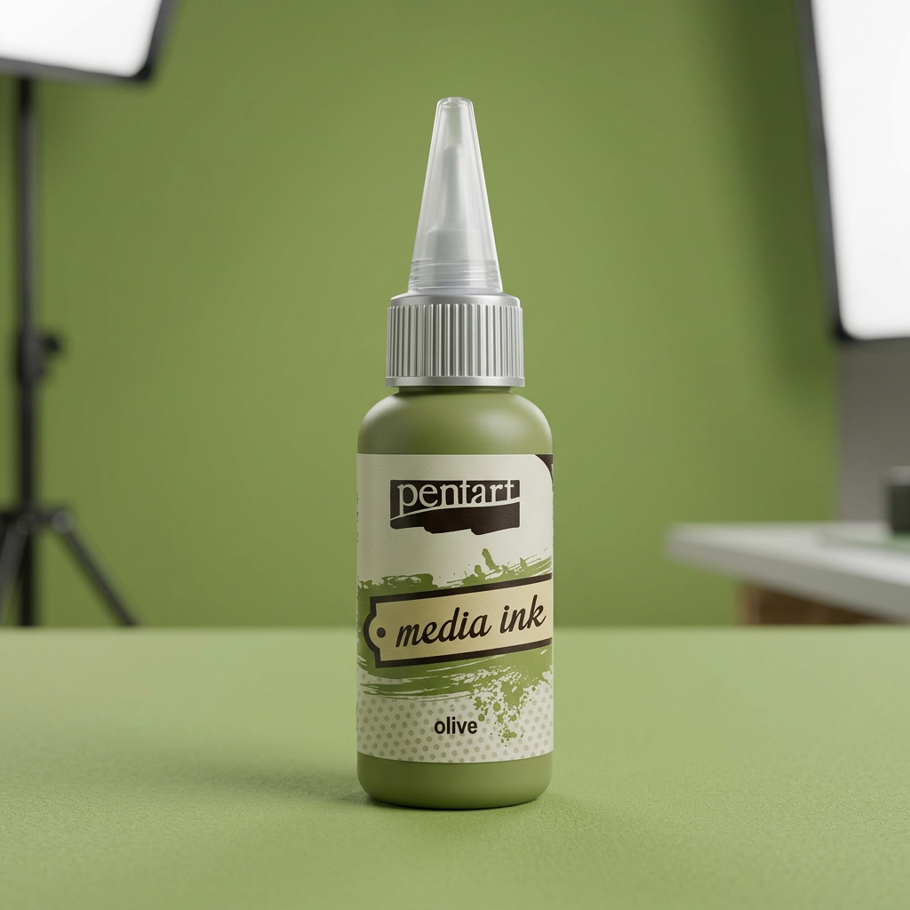 Alkoholový inkoust MEDIA INK PENTART 20 ml OLIVOVÁ
