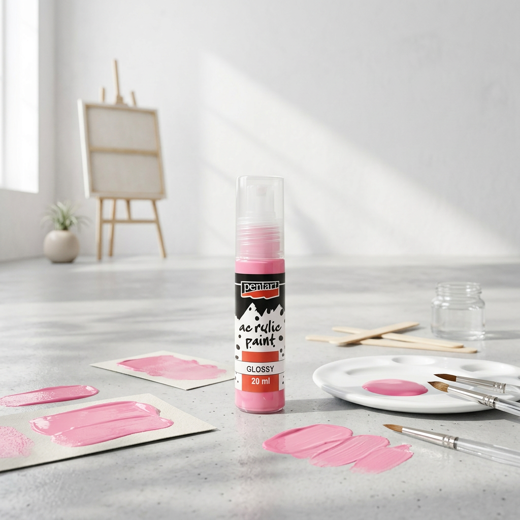 Akrylová barva lesklá PENTART 20 ml RŮŽOVÁ
