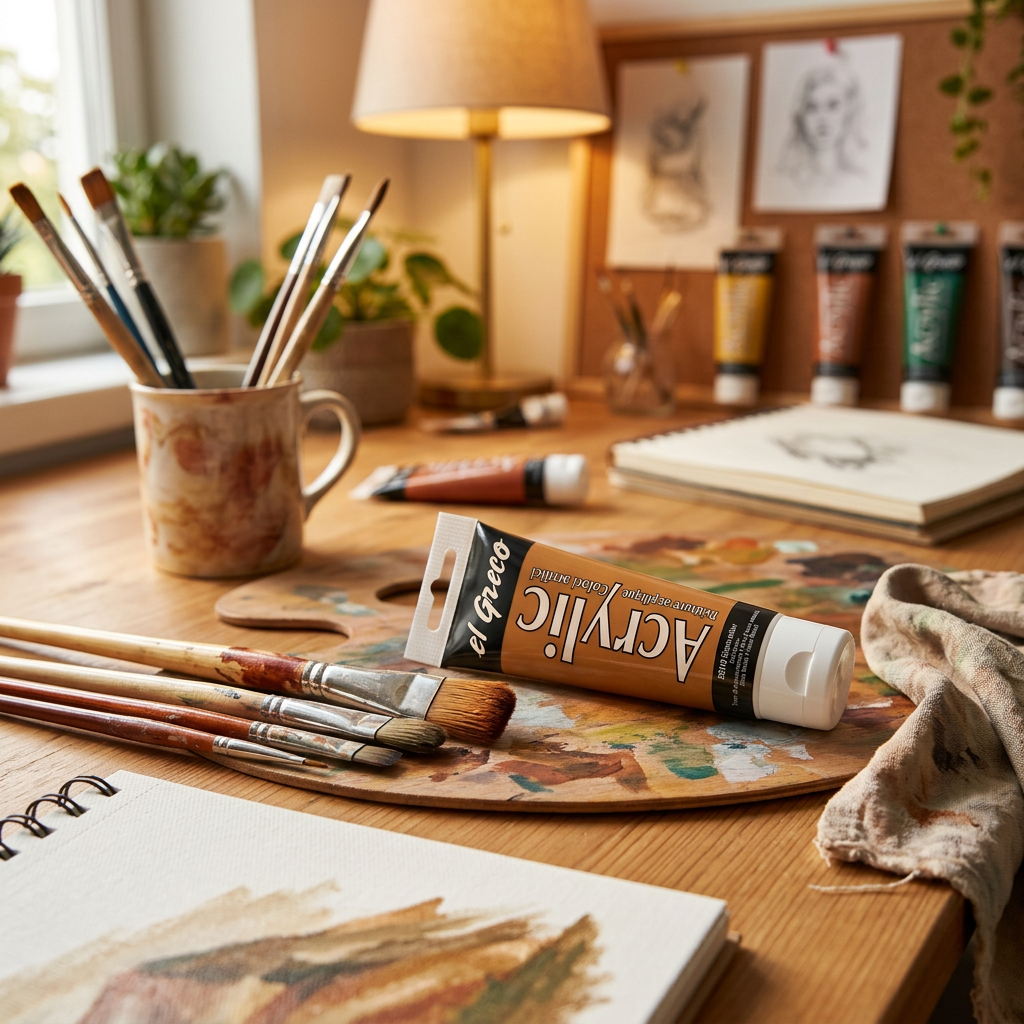 Akrylová barva EL GRECO 75 ml RAW SIENNA