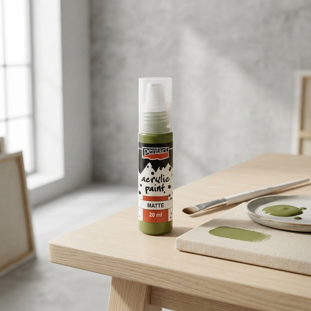Akrylová barva matná PENTART 20 ml OLIVOVÁ