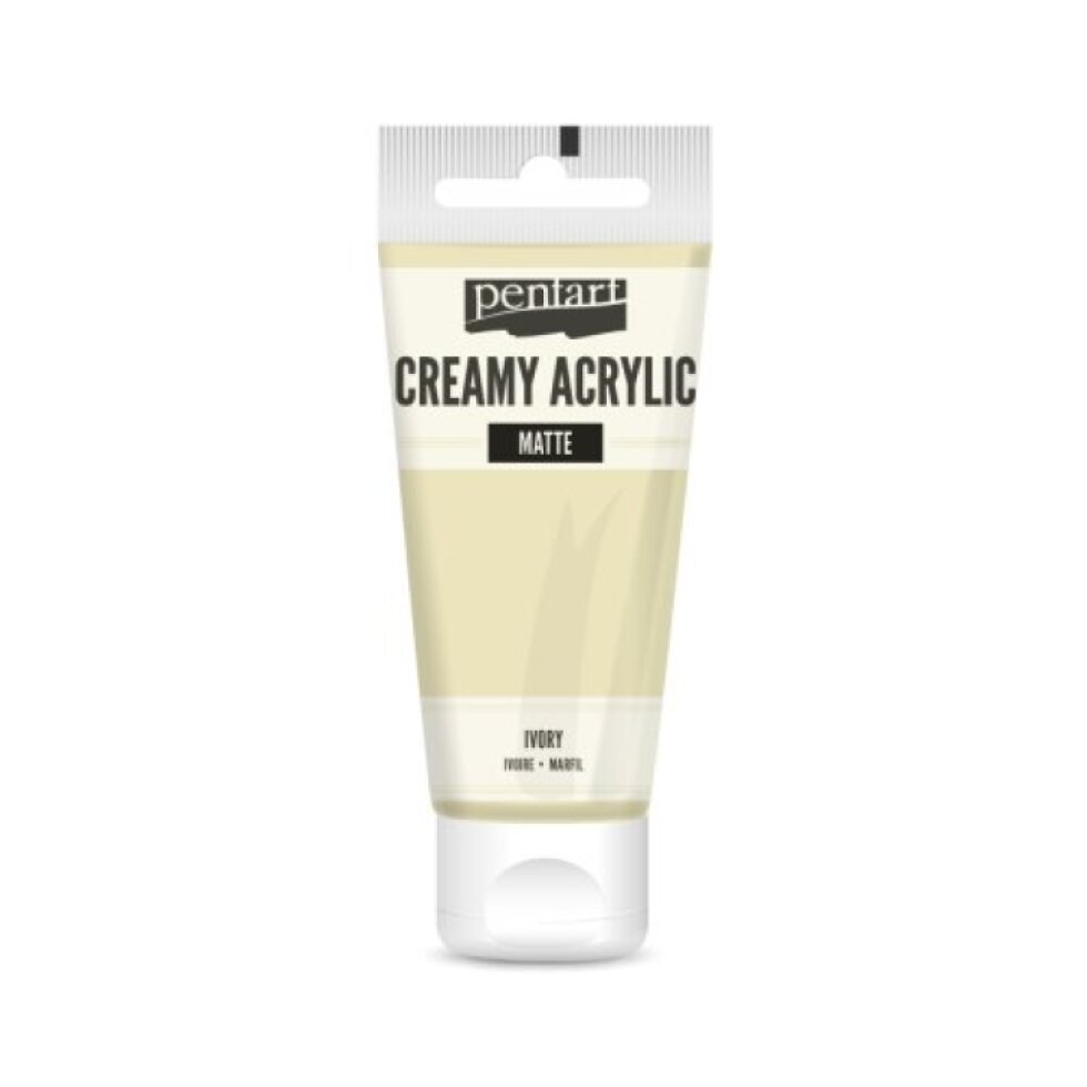 Krémová akrylová barva matná PENTART 60 ml SLONOVINOVÁ