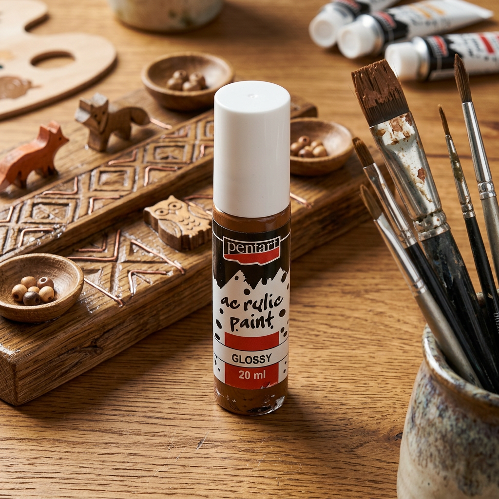 Akrylová barva lesklá PENTART 20 ml KAŠTANOVÁ
