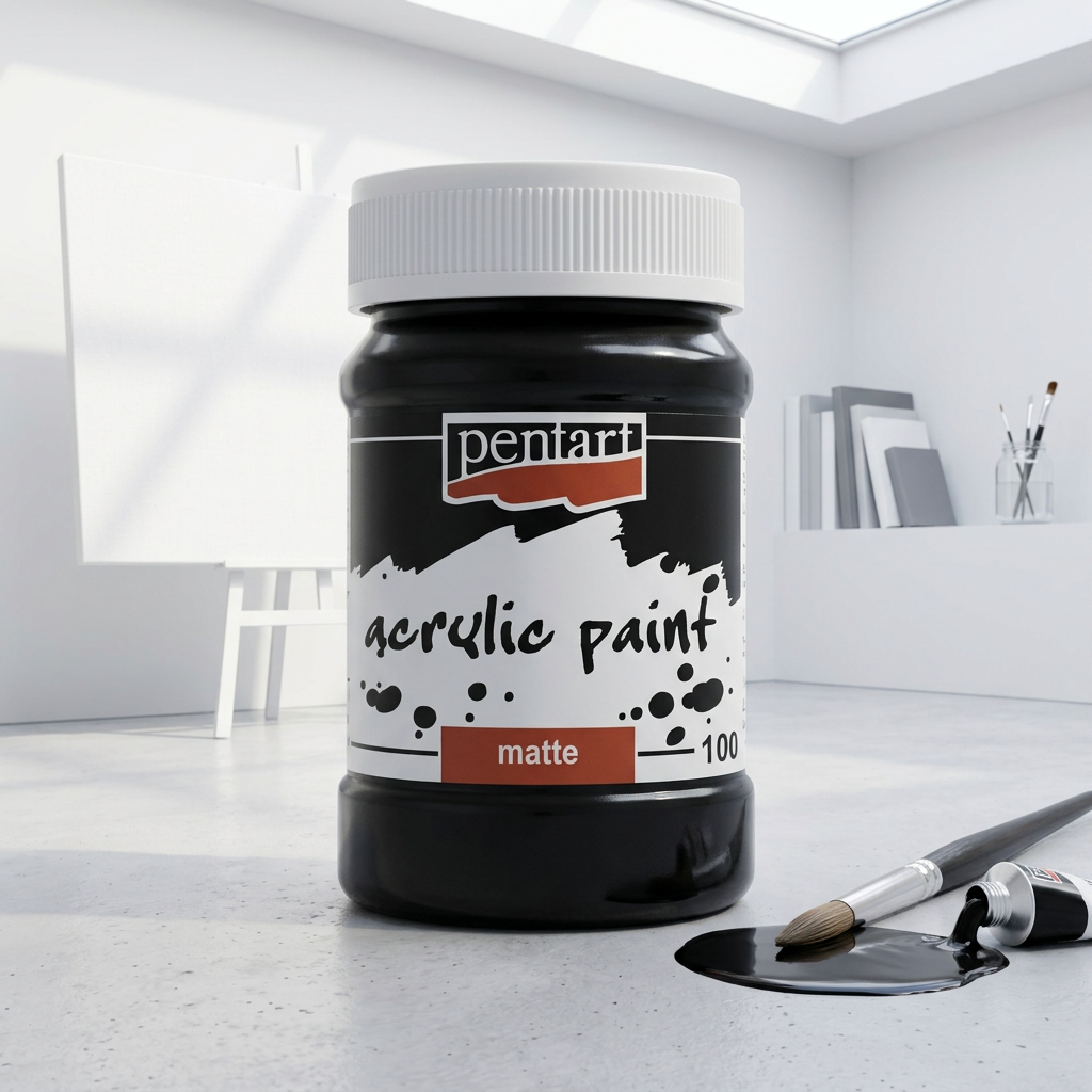 Akrylová barva matná PENTART 100 ml ČERNÁ