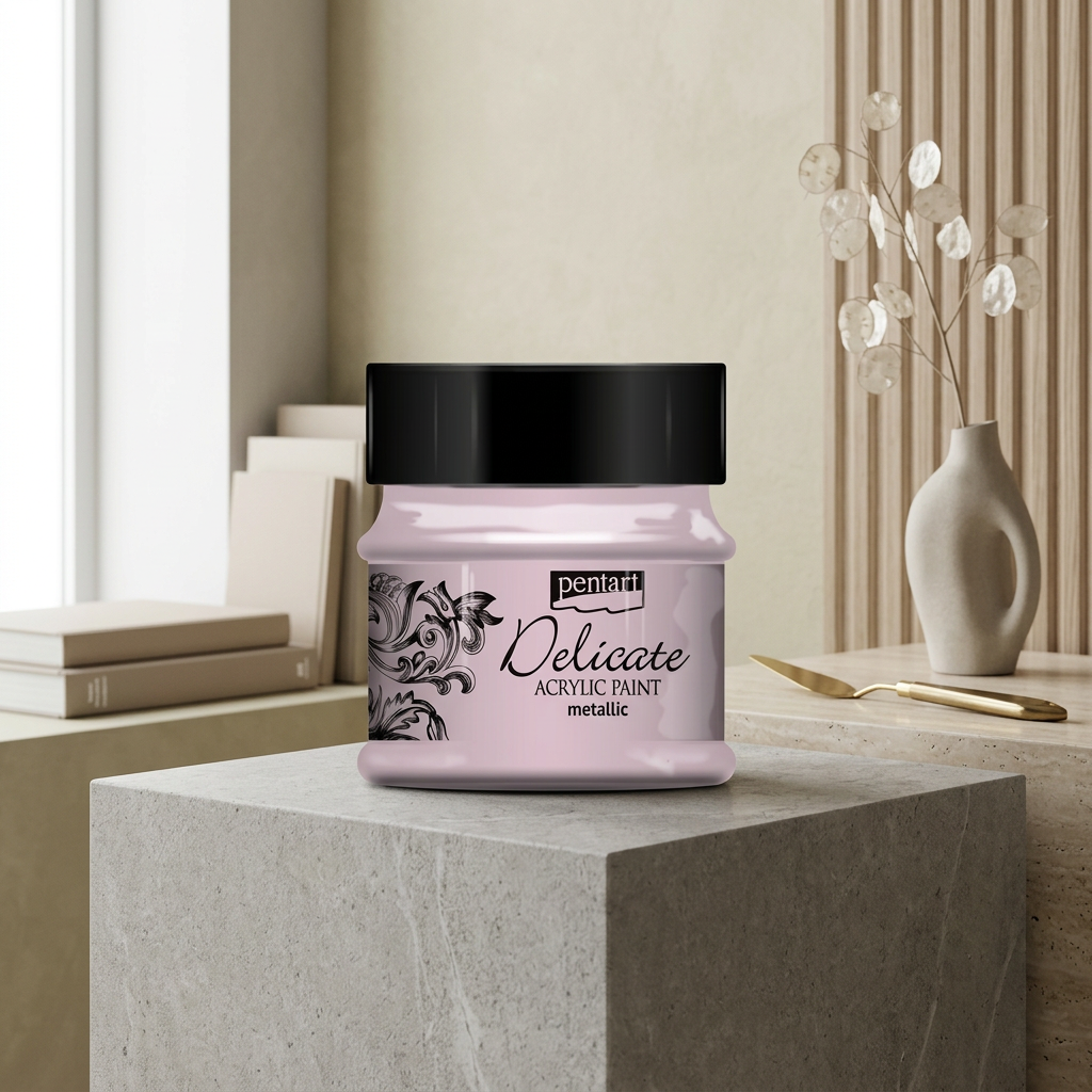 Akrylová barva delikátní metalická PENTART 50 ml PURPUROVÁ STŘÍBRNÁ