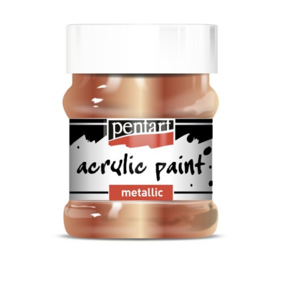 Akrylová barva metalická PENTART 230 ml ANTICKÁ MĚDĚNÁ