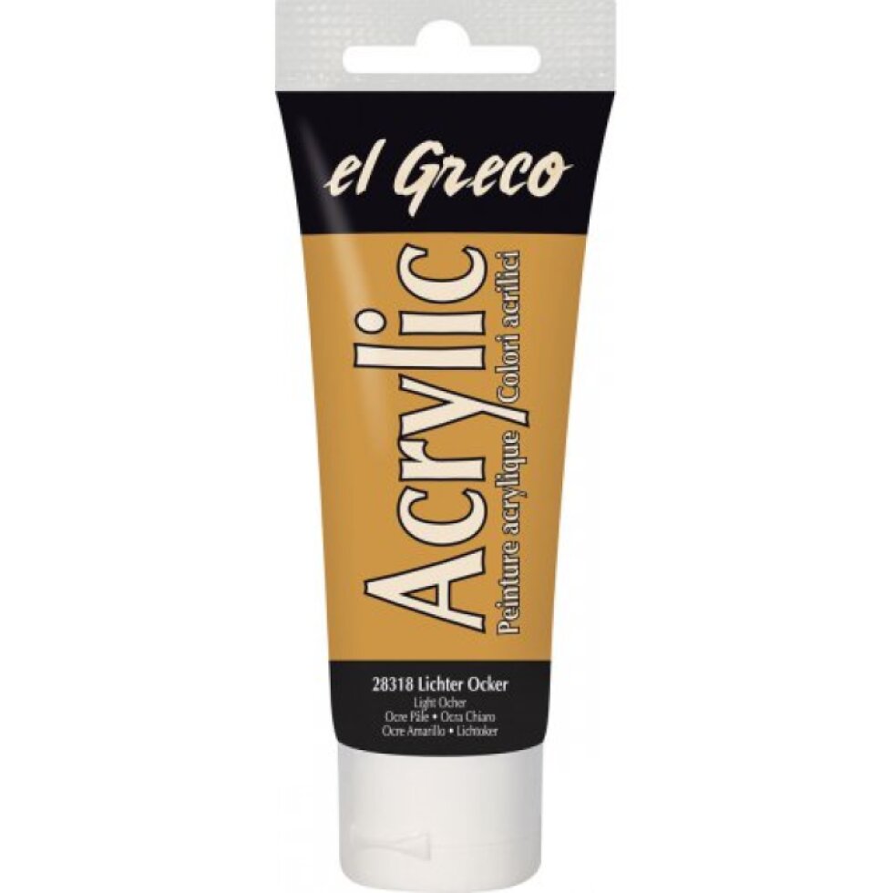Akrylová barva EL GRECO 75 ml SVĚTLEŽLUTÁ OKR