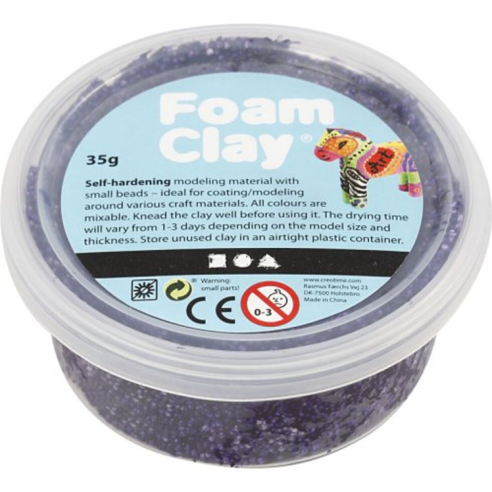Samotvrdnoucí modelovací pěnová kuličková hmota Foam Clay 35g FIALOVÁ