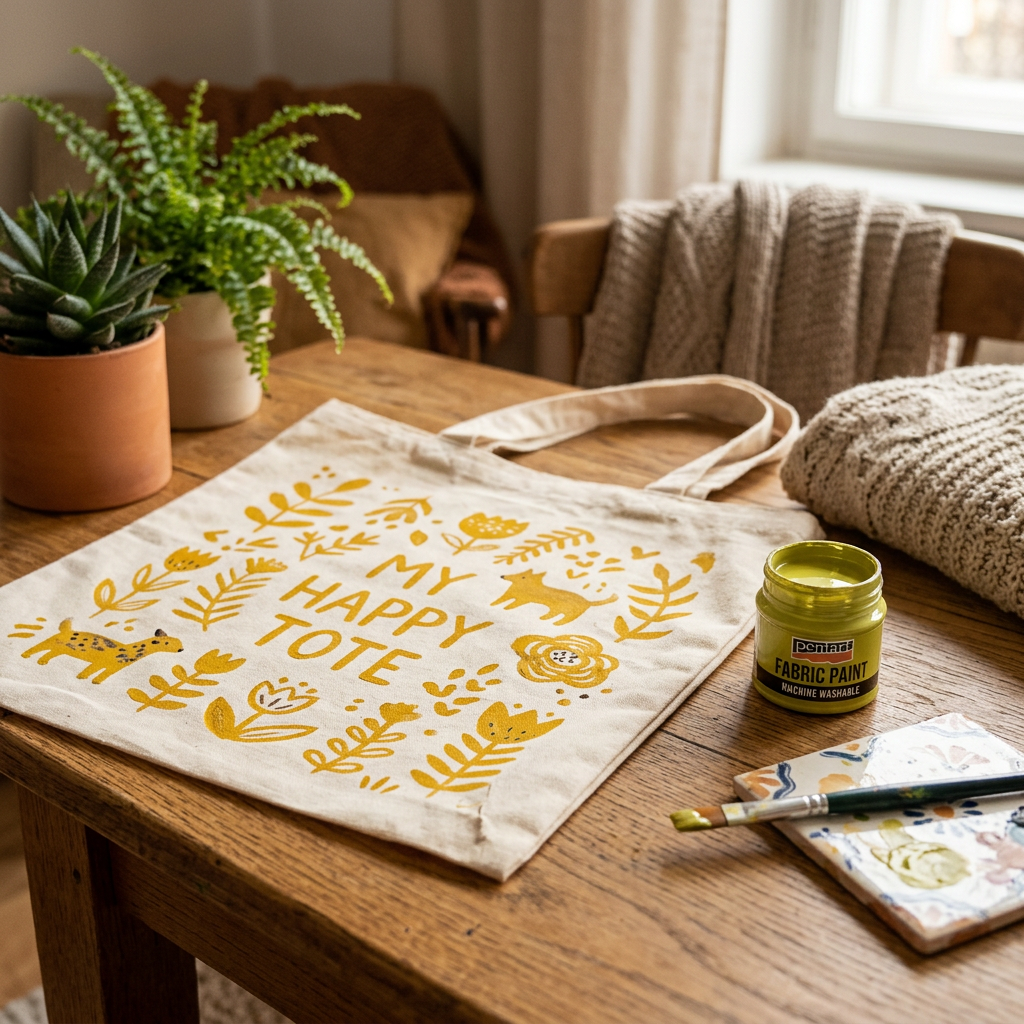 Barva na textil PENTART 30 ml SVÍTÍCÍ VE TMĚ ŽLUTÁ