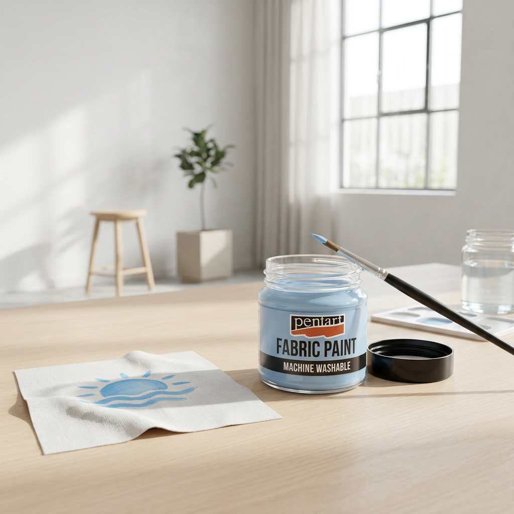 Barva na světlý a tmavý textil PENTART 50 ml SKY MODRÁ