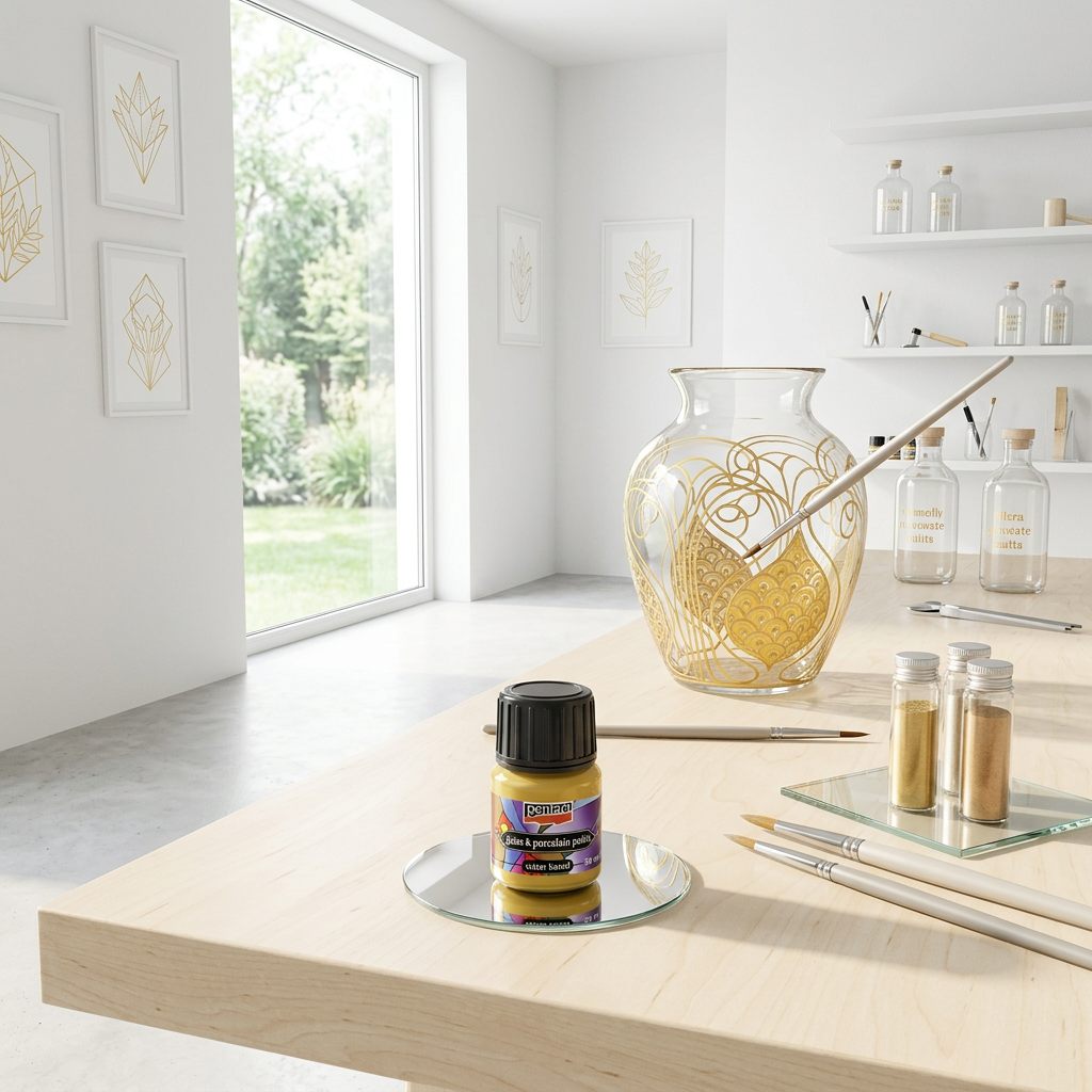Barva na sklo a porcelán PENTART 30 ml ZLATÁ