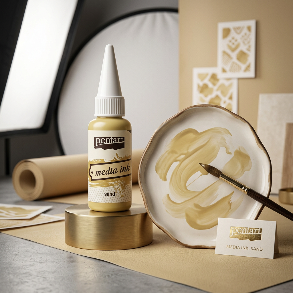 Alkoholový inkoust MEDIA INK PENTART 20 ml PÍSKOVÁ