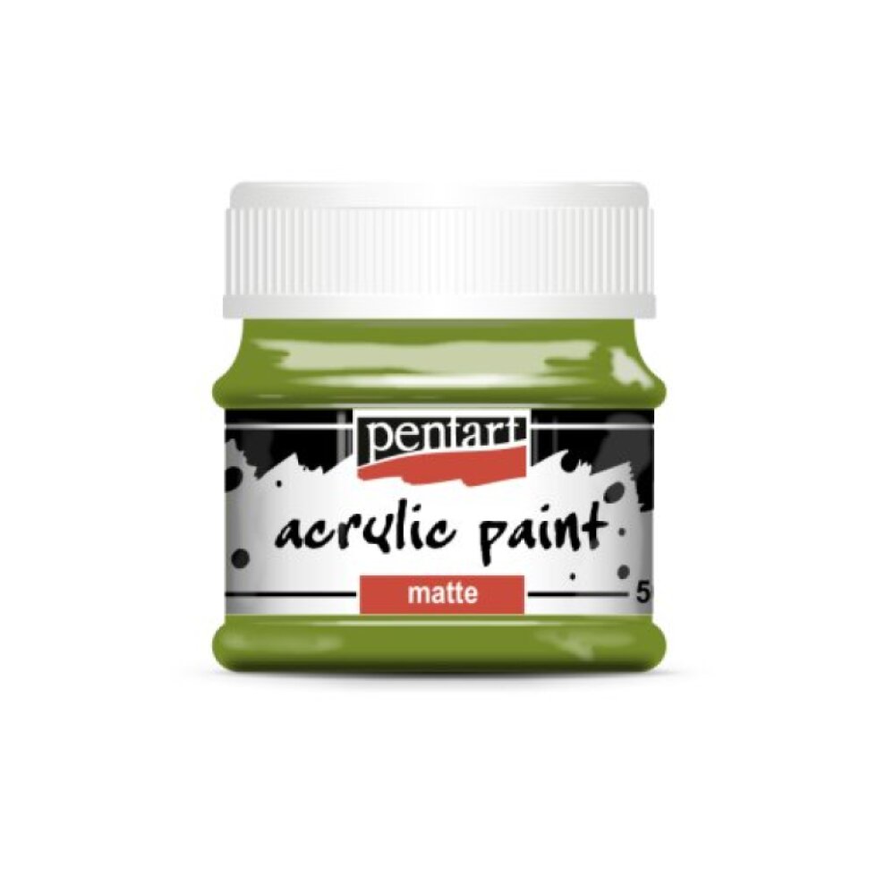 Akrylová barva matná PENTART 50 ml OLIVOVÁ