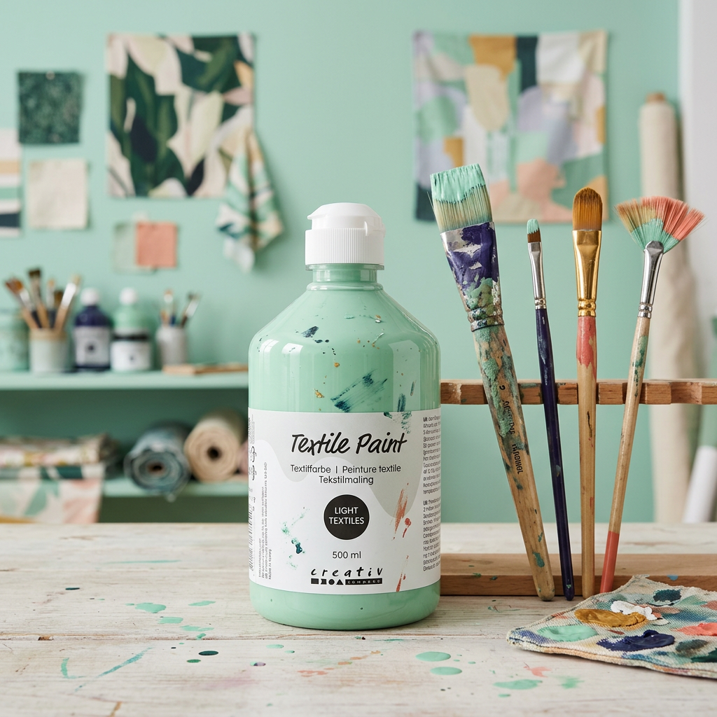 Barva na textil CREATIV 500 ml MENTOLOVÁ ZELENÁ