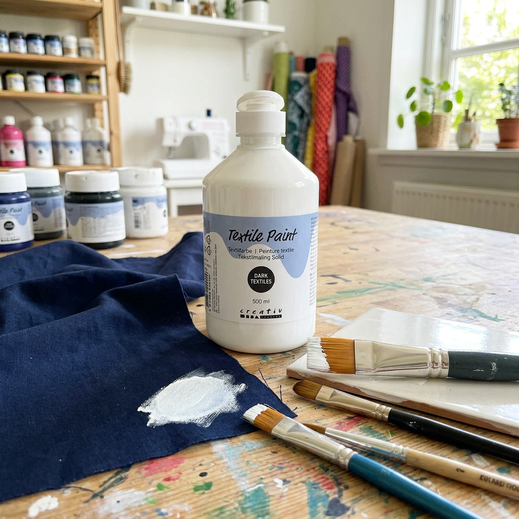 Barva na světlý a tmavý textil CREATIV 500 ml BÍLÁ