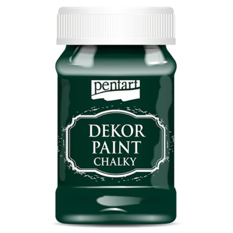 Křídová a dekorační barva PENTART 100 ml BOROVICOVÁ ZELENÁ