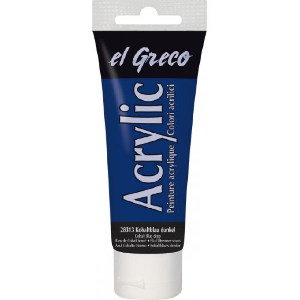 Akrylová barva EL GRECO 75 ml TMAVÁ KOBALT MODRÁ