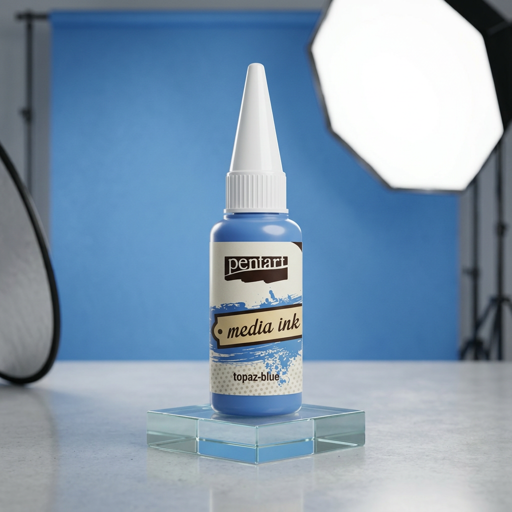 Alkoholový inkoust MEDIA INK PENTART 20 ml MODRÝ TOPAZ